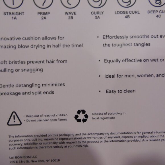 BOM-BOM by Luli Hairbrush set makes hairbrushing easy thru tangles and snarls - Picture 4 of 6